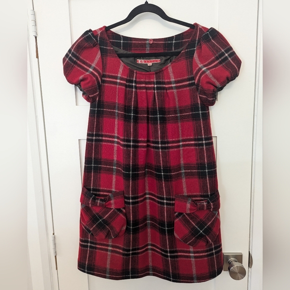 ES Style Wool Blend Mini Dress With Removable Faux Fur Collar - Picture 6 of 8